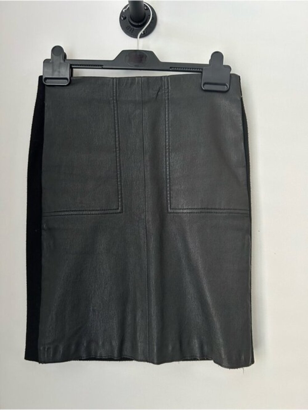 Vince Leather Panel Pencil Skirt